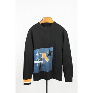 GIVENCHY Black Basketball Star Cotton Fleece Relaxed Sweatshirt, Size XS